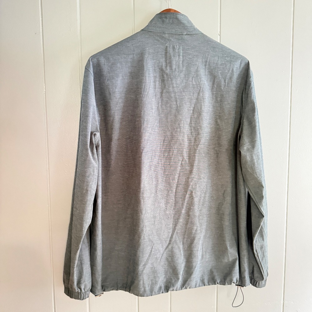 Linksoul‎ Jacket M Gray Blue Boardwalker Windbreaker Golf Full Zip Lightweight - Picture 9 of 11